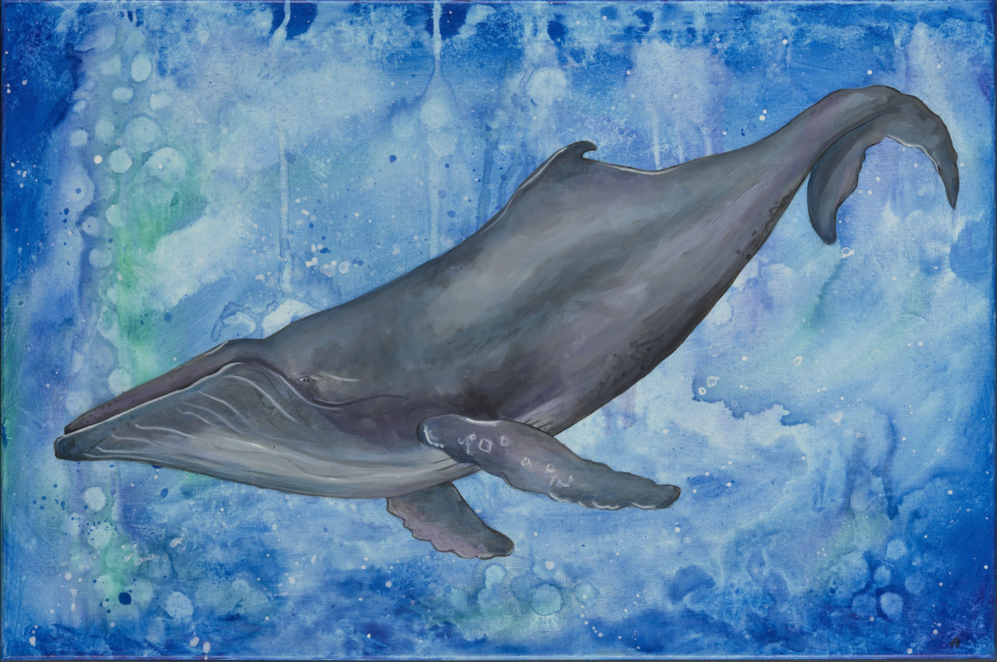 "Whale Watching" art print 5 x 7 size